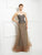 Montage by Mon Cheri - 217D87 Beaded Strapless Lace Long Gown in Gold