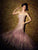 Montage by Mon Cheri - 217D89 Strapless Lace Tulle Trumpet Gown in Pink and Gold