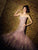 Montage by Mon Cheri - 217D89 Strapless Lace Tulle Trumpet Gown in Pink and Gold
