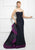 Montage by Mon Cheri - 217D90 Strapless Trumpet Gown with Sweep Train in Black and Purple