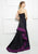Montage by Mon Cheri - 217D90 Strapless Trumpet Gown with Sweep Train in Black and Purple