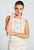Ellie Wilde - EW21714 Sleeveless Lace Floral Sheath Long Dress in White and Neutral