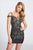 Ellie Wilde - EW21717S Strappy V Neck Sheath Cocktail Dress in Black and Multi-Color