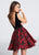 Ellie Wilde - EW21722S Velvet Bodice Party Dress in Black and Red