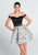 Ellie Wilde - EW21731S Off-Shoulder Skater Dress in Black and Silver