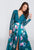Ellie Wilde - EW21747 Long Sleeves Lace Floral A Line Gown in Blue and Multi-Color