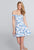 Ellie Wilde - EW21749S Off-Shoulder Homecoming Dress in Blue and White