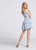 Ellie Wilde - EW21749S Off-Shoulder Homecoming Dress in Blue and White