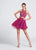 Ellie Wilde - EW21757S Beaded Two Piece Halter Cocktail Dress in Purple