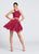 Ellie Wilde - EW21761S Sleeveless Halter Short Dress with Sheer Back in Purple