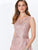 Montage by Mon Cheri - 119940 Lace Embellished Two-Piece Column Gown In Pink