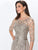 Montage by Mon Cheri - 119940 Lace Embellished Two-Piece Column Gown In Netural and Silver