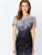 Mon Cheri - Ombre Lace Trumpet Dress 119958 In Black and Gray and White