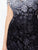 Mon Cheri - Ombre Lace Trumpet Dress 119958 In Black and Gray and White