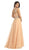 One Shoulder Strap Sequined Formal Dress with High Front Slit
