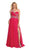 One Shoulder Strap Sequined Formal Dress with High Front Slit