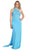 Pleated Halter Evening Dress