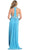 Pleated Halter Evening Dress