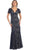 Lace V-neck Sheath Evening Dress