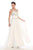 May Queen - MQ-1081 Crystal Embellished Ruched Bridal Dress in White