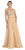 May Queen - MQ-1081 Crystal Embellished Ruched Bridal Dress in Orange