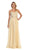 Illusion Paneled Strapless A-line Prom Dress