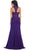 Scalloped V-neck Sheath Evening Dress
