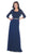 Styllish Long Chiffon Formal Dress with Quarter Length Jacket