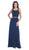 Styllish Long Chiffon Formal Dress with Quarter Length Jacket