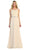 Styllish Long Chiffon Formal Dress with Quarter Length Jacket