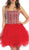 May Queen - Sequined Sweetheart Corset Cocktail Dress