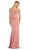 May Queen - MQ1250 Embroidered Sleeveless Bateau Neck Evening Dress In Pink