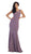 Embroidered Sleeveless Bateau Neck Evening Dress