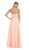 Statuesque Sleeveless Illusion A-Line Long Prom Dress