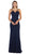 Sleeveless V-neck Sheath Evening Dress