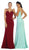 Sleeveless V-neck Sheath Evening Dress