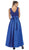 High Low Illusion Jewel A-line Evening Dress