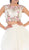 Two-Piece Floral Lace Applique Cocktail Dress