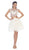 Two-Piece Floral Lace Applique Cocktail Dress