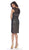 Cap Sleeve Sequined Lace Cocktail Dress