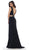 Sleeveless Embellished Low V-Back Evening Dress