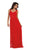 Pleated Illusion Midriff Cutout Chiffon Prom Dress