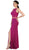 Two-Piece Lace Panel Sheath Evening Gown