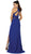 Two-Piece Lace Panel Sheath Evening Gown