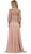 Bedazzled Illusion Bateau Evening Dress