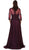 Bedazzled Illusion Bateau Evening Dress