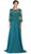 Bedazzled Illusion Bateau Evening Dress