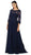 Bedazzled Illusion Bateau Evening Dress