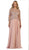 Bedazzled Illusion Bateau Evening Dress