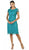 Floral Lace Overlaid Sheath Mother of the Bride Dress